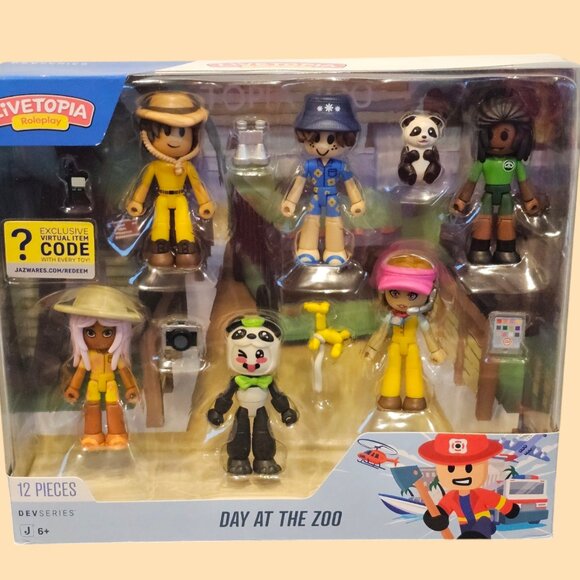 DevSeres Livetopia Day at The Zoo Six Figure Pack w/ Exclusive Virtual Item Code - Picture 1 of 4